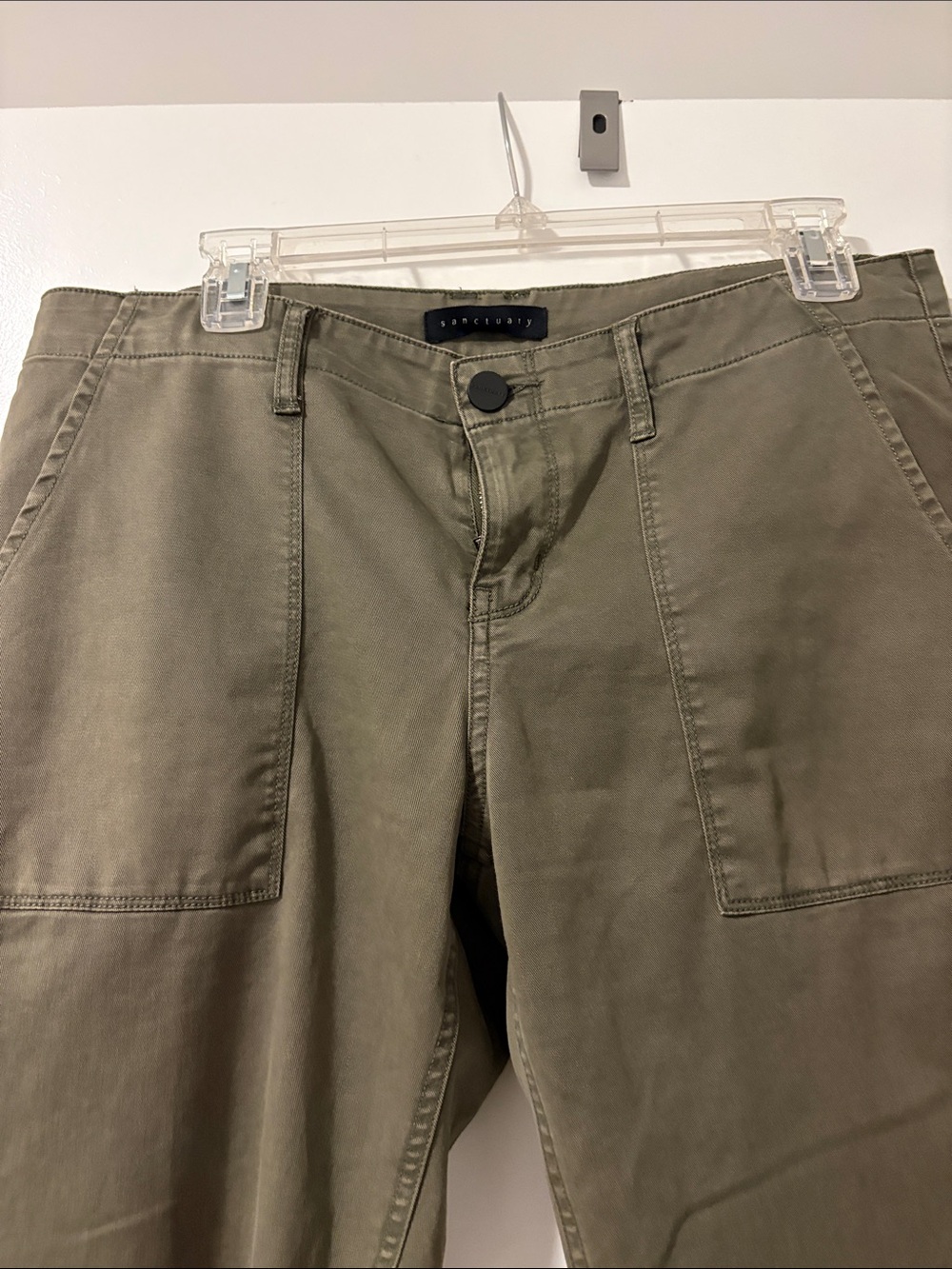 Sanctuary Men's Olive Utility Chino Pants